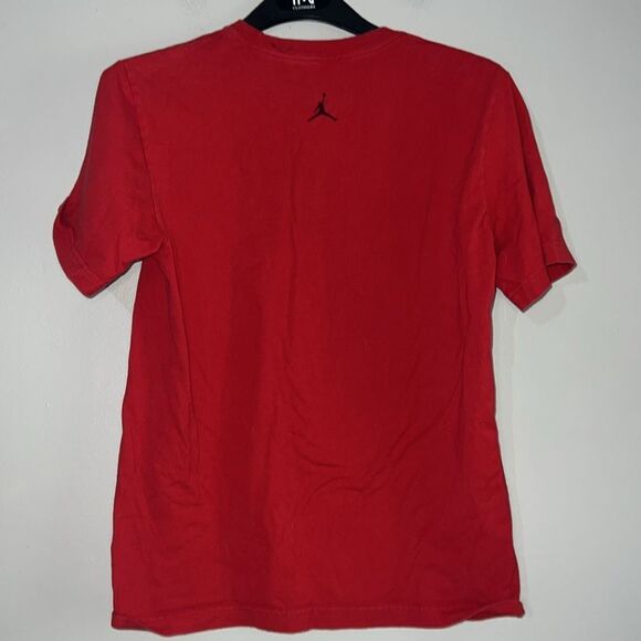 NIKE AIR JORDAN T Shirt Small Cotton Red JUMPMAN Fly Like Me Logo RETRO Hoop - Picture 4 of 5